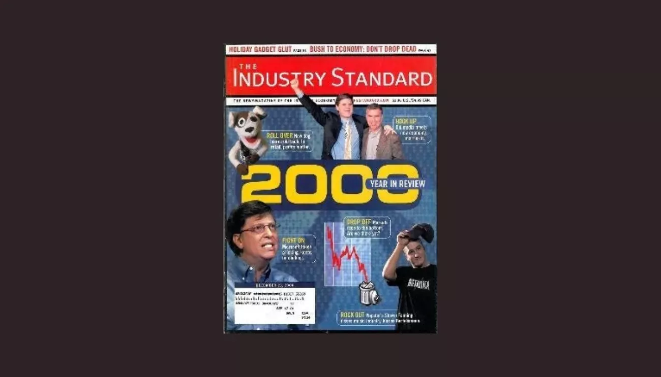 Cover of Industry Standard magazine with 2000 on the front