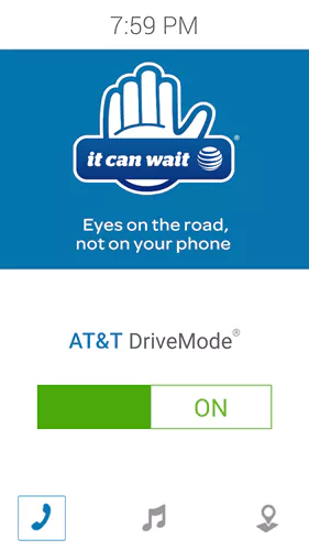Screenshot of AT&T Drive Mode