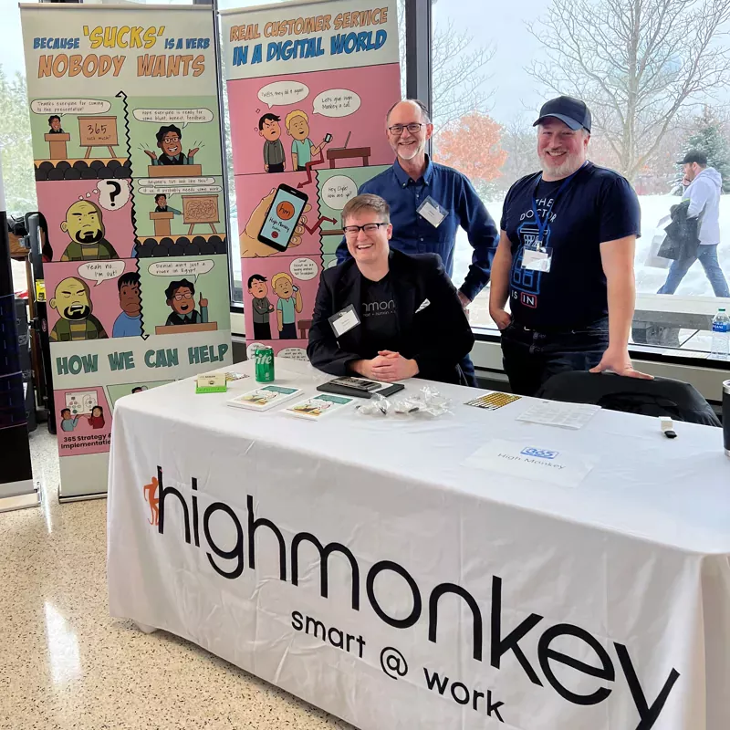 Ali, Joel, and Chad at the High Monkey M365 Twin Cities booth.