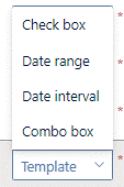 Filter display options.