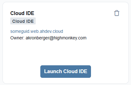 Aquia Cloud IDE interface