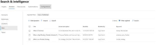screenshot of Search & Intelligence Dashboard