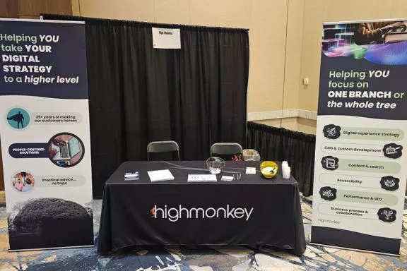 High Monkey booth at ACCELERATE 25 Conference.
