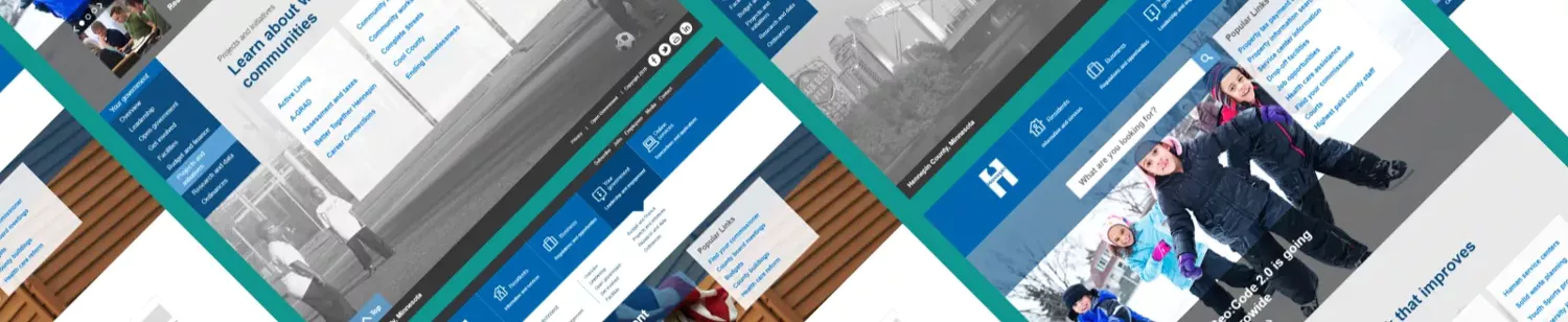 A wide-angle collage of new Hennepin County pages.