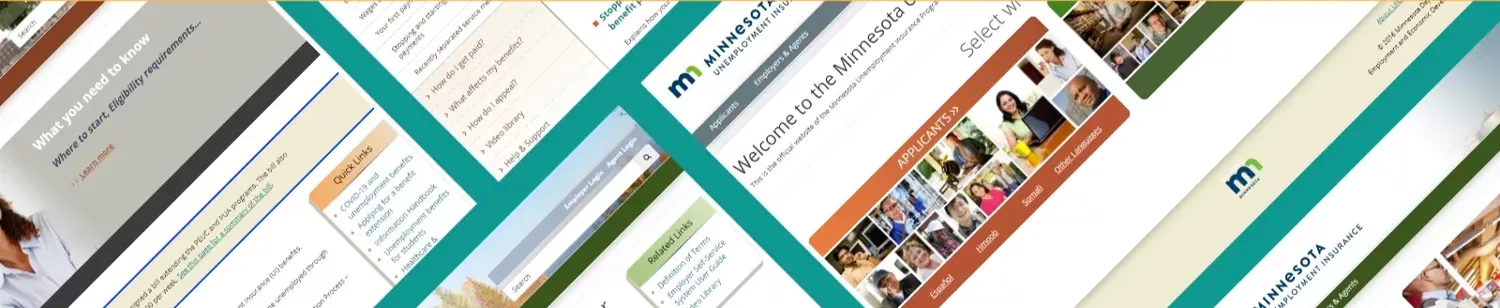 A wide-angle collage of rebuilt UIMN.org pages.